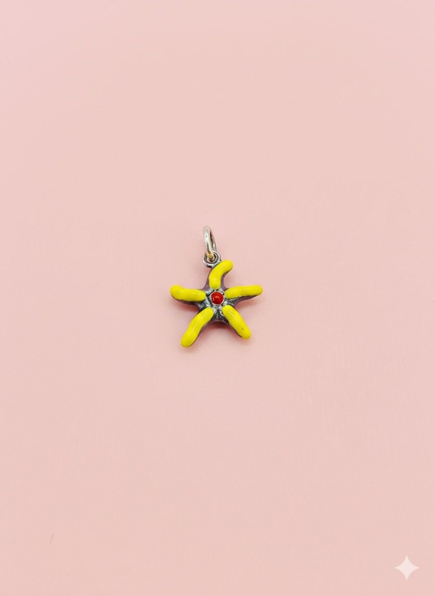 92.5 Silver Quirky Charms Star Fish Pendant